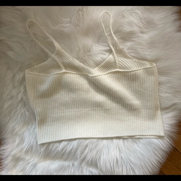 Shein Ivory Knit Crop Top - Picture 5 of 7